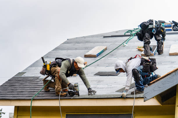 Professional Flat Roof Repair technician working in Ramey, PA